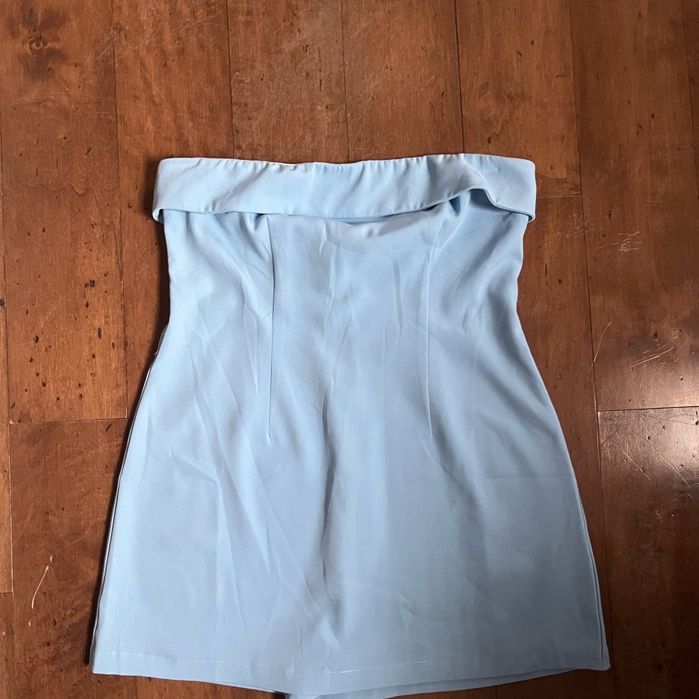 Light Blue Strapless romper